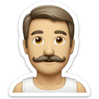 Un homme dictateur avec une petite moustache carré sticker