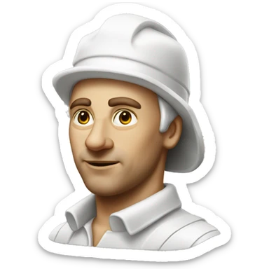 Photorealistic white Factory worker XVII century sticker
