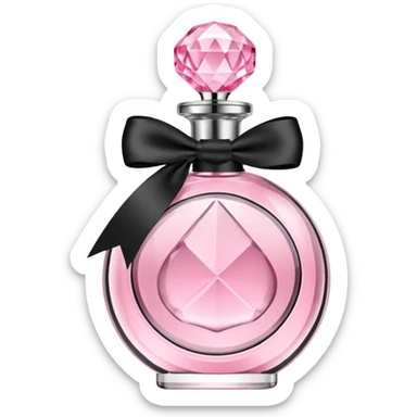 Iplight pink crystal perfume bottle with black ribbon display sticker