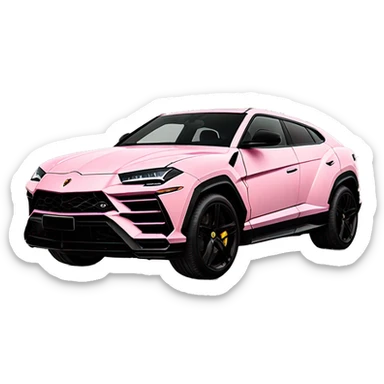 Pastel pink Lamborghini Urus S sticker