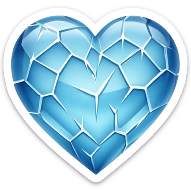 A cold frozen heart  sticker
