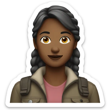 casual outdoor female portrait sticker