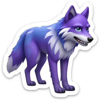 Purple Wolf sticker