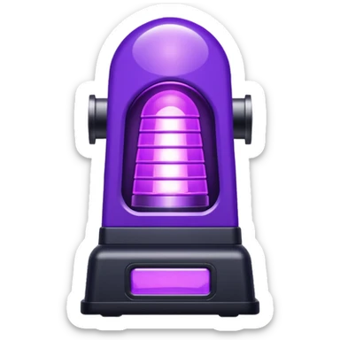 purple police siren sticker
