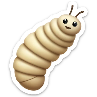 A caterpillar turning into a cocoon that turns into a butterfly - beige  sticker
