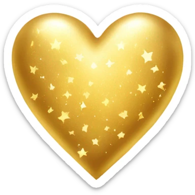 Shining gold heart filled with stars  sticker