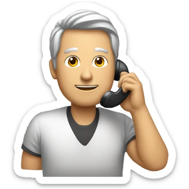 Un homme tenant un téléphone  sticker