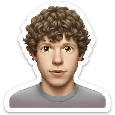 Jesse Eisenberg wearing shirt sticker