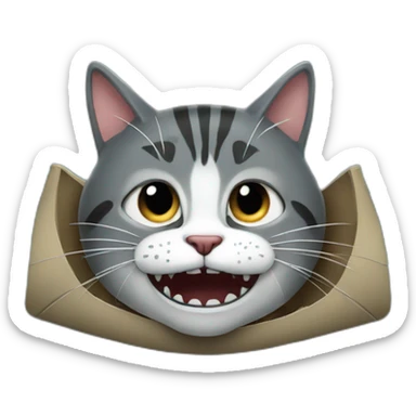 jaws movie poster but change it to a cat sticker