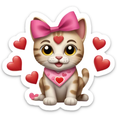 Cat valentines sticker