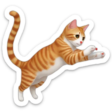 cat catching red dot sticker