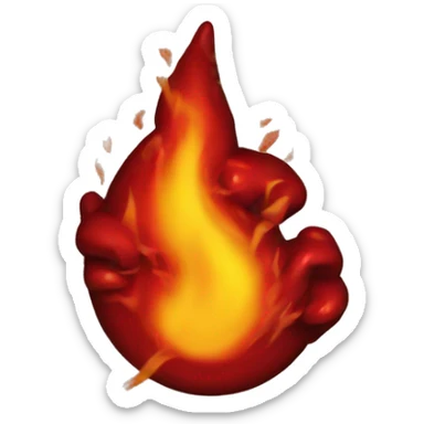 red heat beating sticker