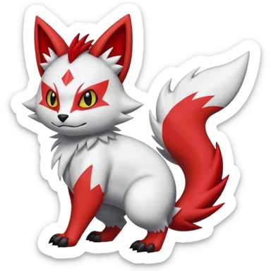 Nargacuga-Zangoose-Litten-Torracat-fusion-Fakemon-Pokémon-creature  sticker