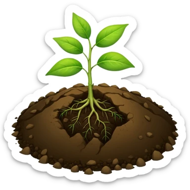 a sapling growing from the ground sticker