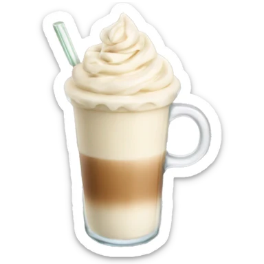 Cute ice white chocolate latte sticker