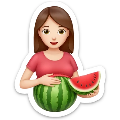 Pregnancy with food sticker