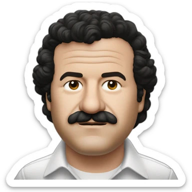 Pablo escobar qui serre la main de Emanuelle Macron sticker