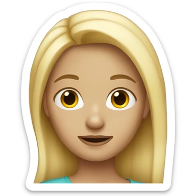 Blonde girl  sticker