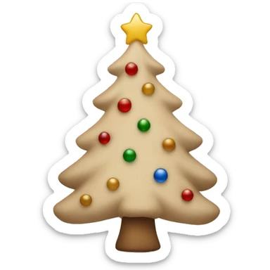 Beige Christmas tree  sticker