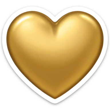 Gold heart emoji sticker