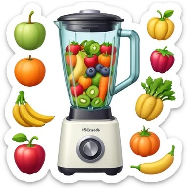 blender filled with fruit and vegetables  sticker