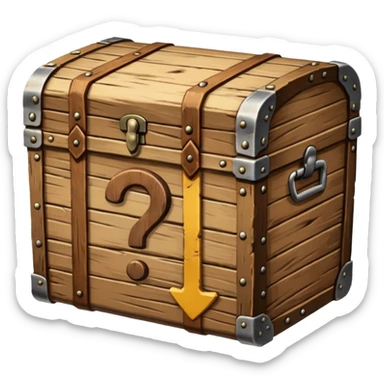 Trunk with a question mark shape sticker