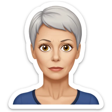 Jamie Lee Curtis saying “trauma” over and over again sticker