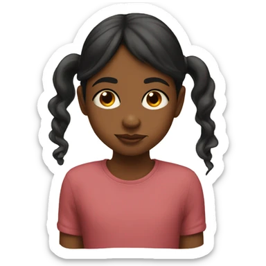 Brown Girl kissing black boys nose sticker