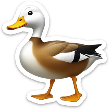 Duck exercising sticker