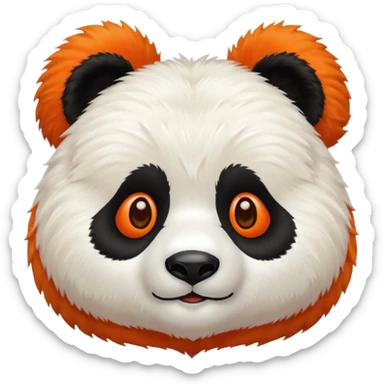 Panda roux orange sticker