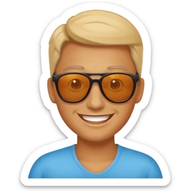 smiling face with sunglasses sticker