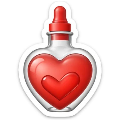 Heart shaped foundation bottle  sticker
