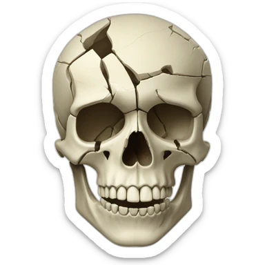 fragmented-skull sticker