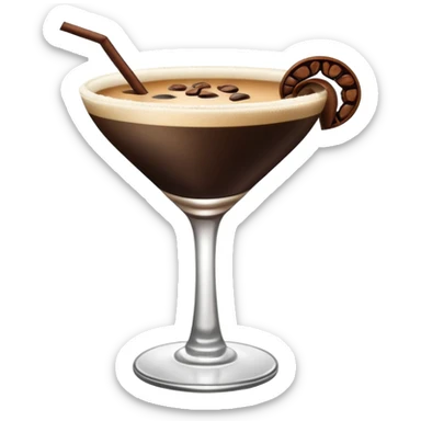 Emoji de una cóctel de esspreso martini sticker