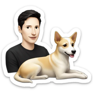 Pavel Durov and dog sticker