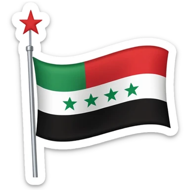 ba'athist syria flag sticker