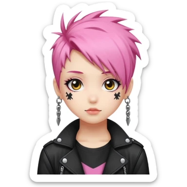 Cute Edgy Attractive Gorgeous Kawaii Anime Punk sticker