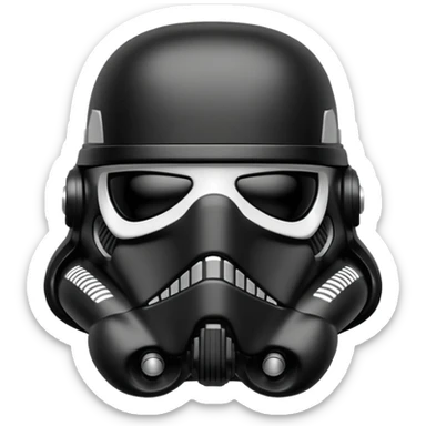 Black storm trooper helment more black sticker