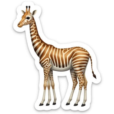 Zebra-giraffe-antelope-gazelle-hybrid, full body sticker