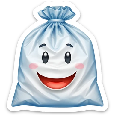 plastic bag with the inscription “ATБ” sticker