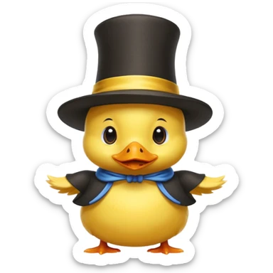 baby duck with magician’s hat
 sticker