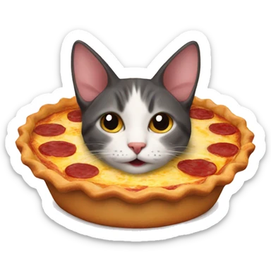 a cat who look like a quiche lorraine sticker