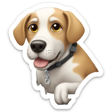 dog in a wheelchair sticker