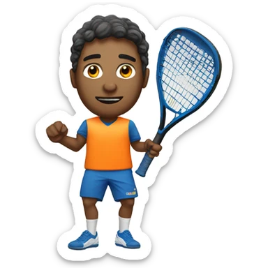 Padel player sticker
