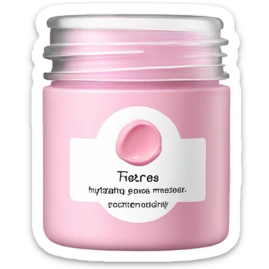 hydrating pink cream pot with label sticker