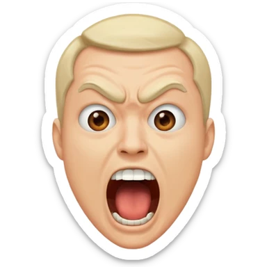 men scream meme face sticker