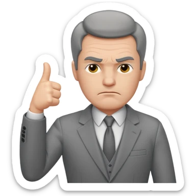 boss giving a thumbs down sticker