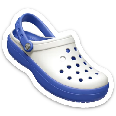 I need emojis of classic original Crocs shoe in pure White sticker