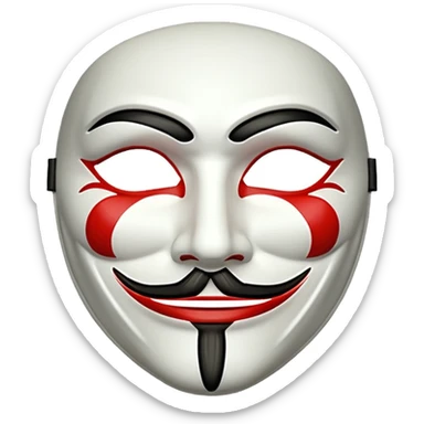 Vendetta mask sticker