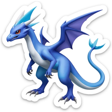 Noivern-Latios-Lugia-Fakémon-hybrid-creature (full body)  sticker